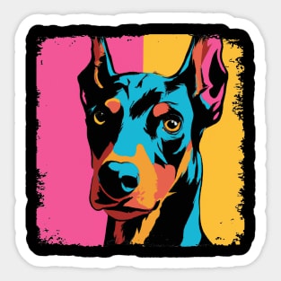 Doberman Pinscher Pop Art - Dog Lover Gifts Sticker